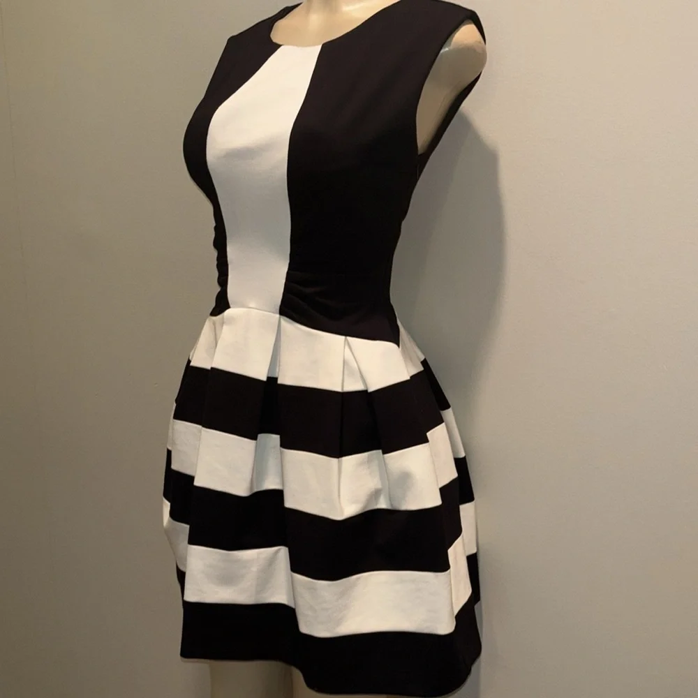 Anthropologie Strata Dress Ponte Fit & Flare By Eva Franco Size 2 - Picture 6 of 8